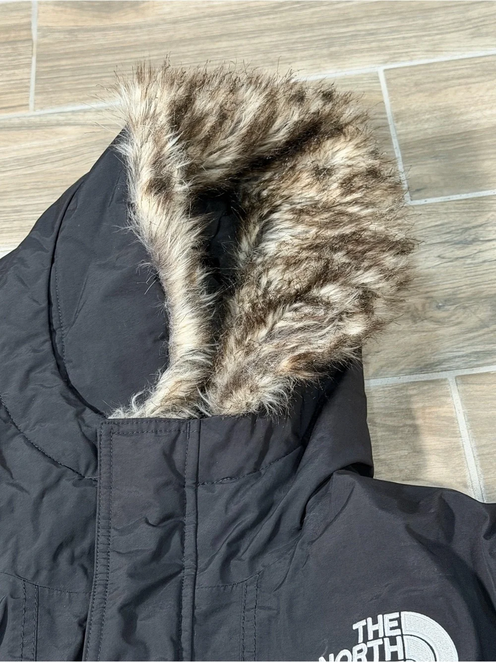 The North Face McMurdo Parka Coat Mens XL Black Down 600 DryVent Hooded Dryvent